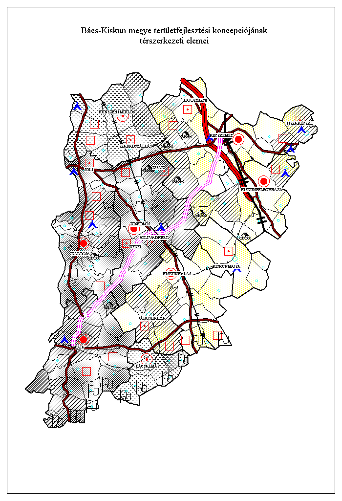 Bcs-Kiskun megye terletfejlesztsi koncepcijnak trszerkezeti elemei