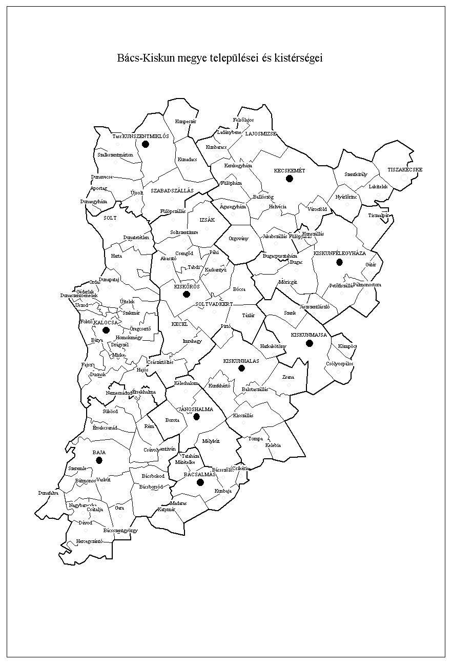Bcs-Kiskun megye teleplsei s kistrsgei